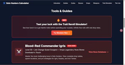 Solo Hunters Calculator gallery image