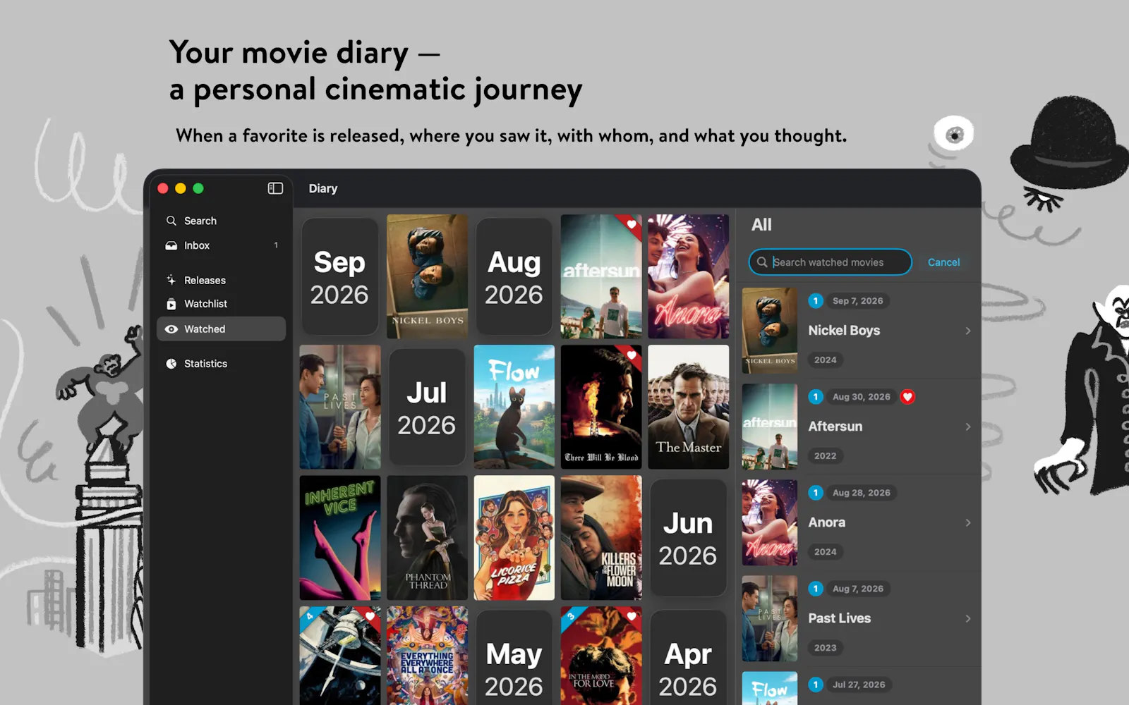 Filmlog for Mac screenshot 1