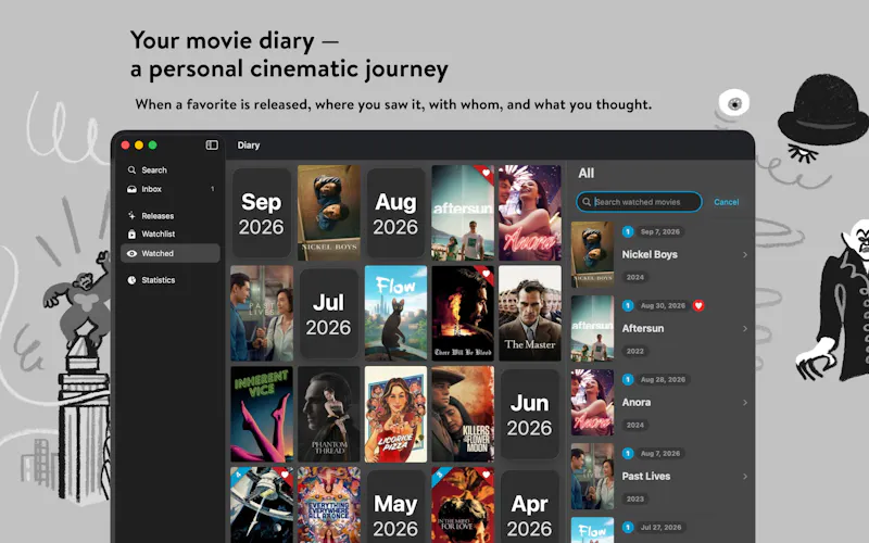 Filmlog for Mac screenshot 1