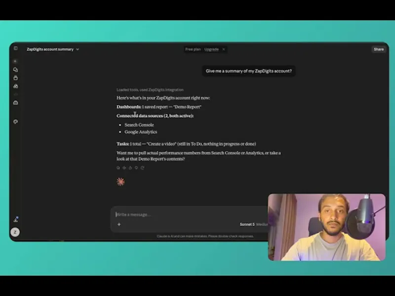 ZapDigits MCP screenshot 1 (video preview)