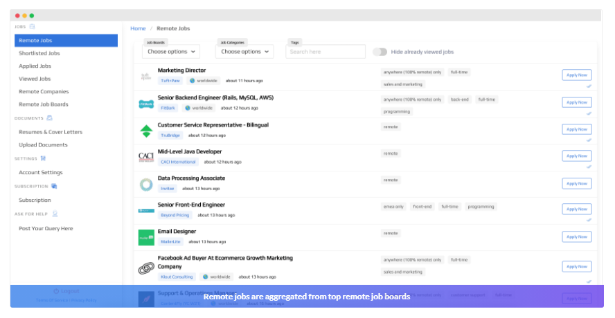 RemoteJobHuntBuddy gallery image