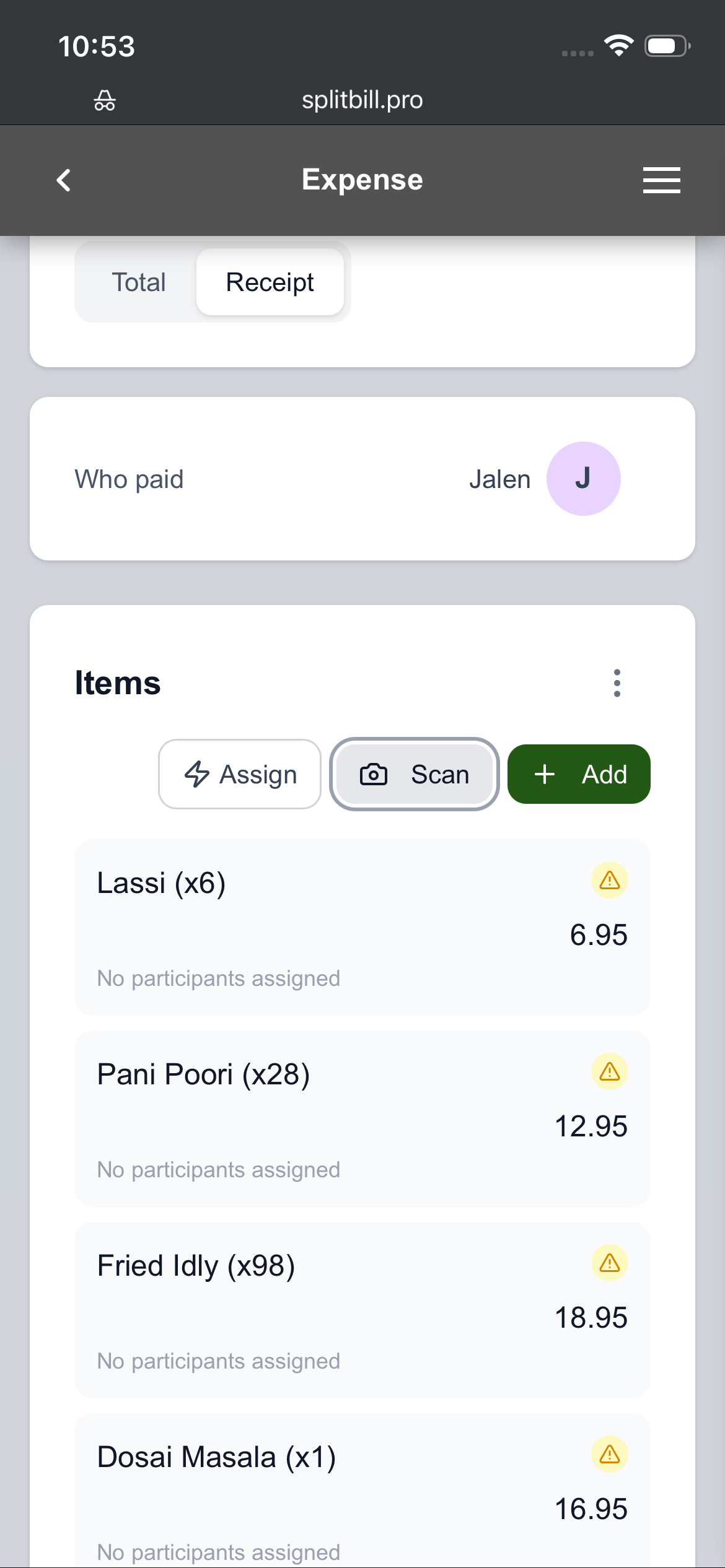 SplitBill - Screenshot 5 showing product features and functionality
