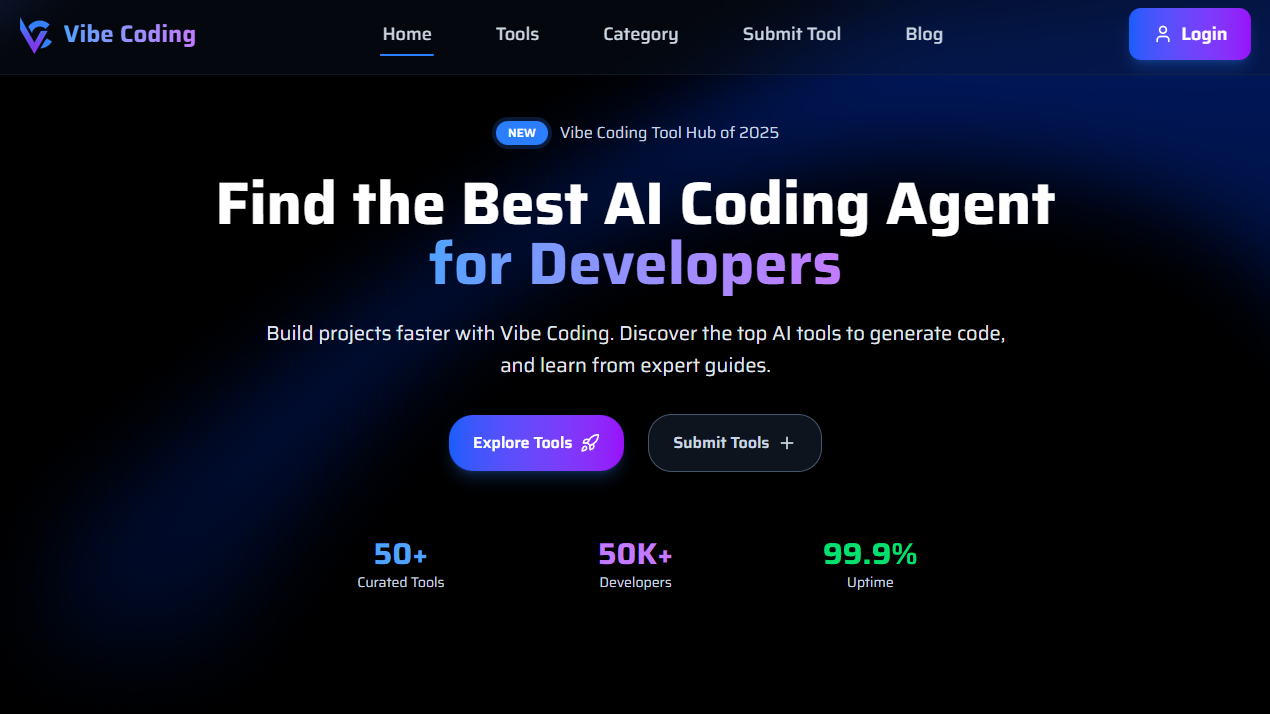 Vibe Coding - Main product screenshot demonstrating key features and user interface