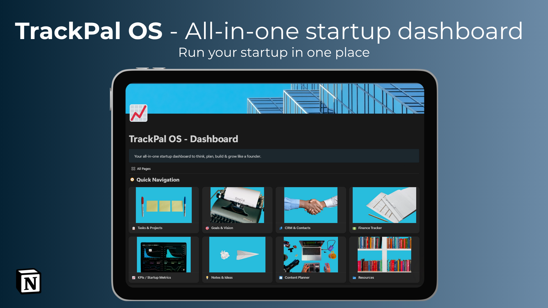Trackpal - Tüm girişiminizi tek bir yerde çalıştırmak için bir kavram kontrol paneli medya 2