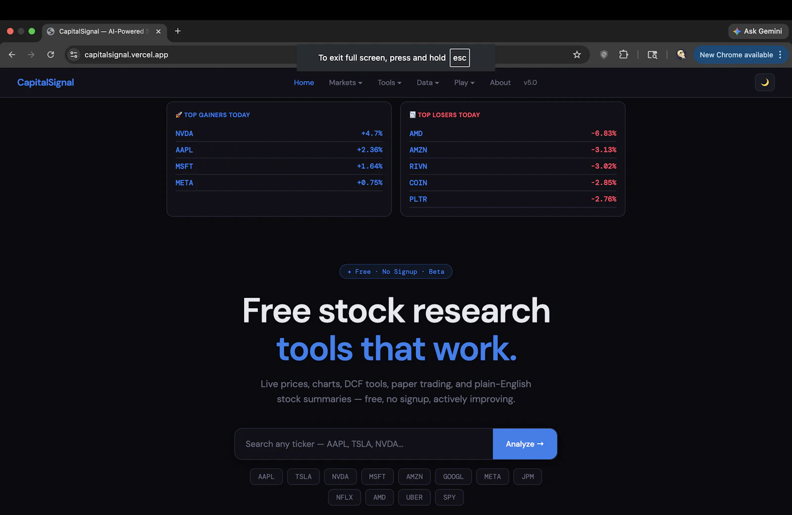 CapitalSignal screenshot 2