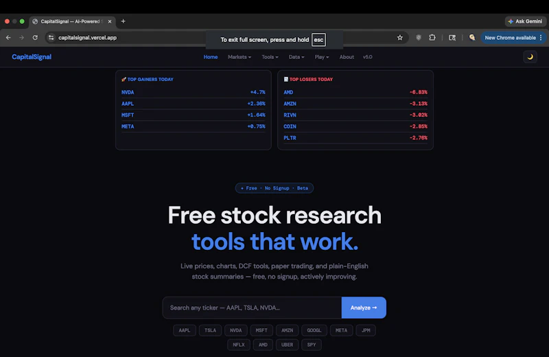 CapitalSignal screenshot 2