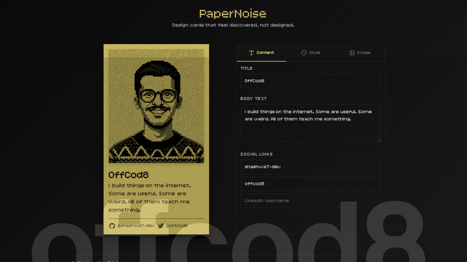 PaperNoise - Main product screenshot demonstrating key features and user interface