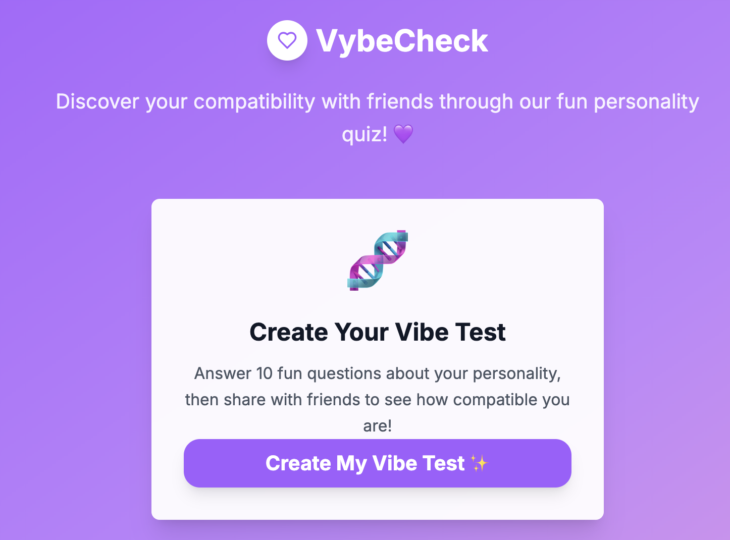 VybeCheck - Personality compatibility test for dating media 4