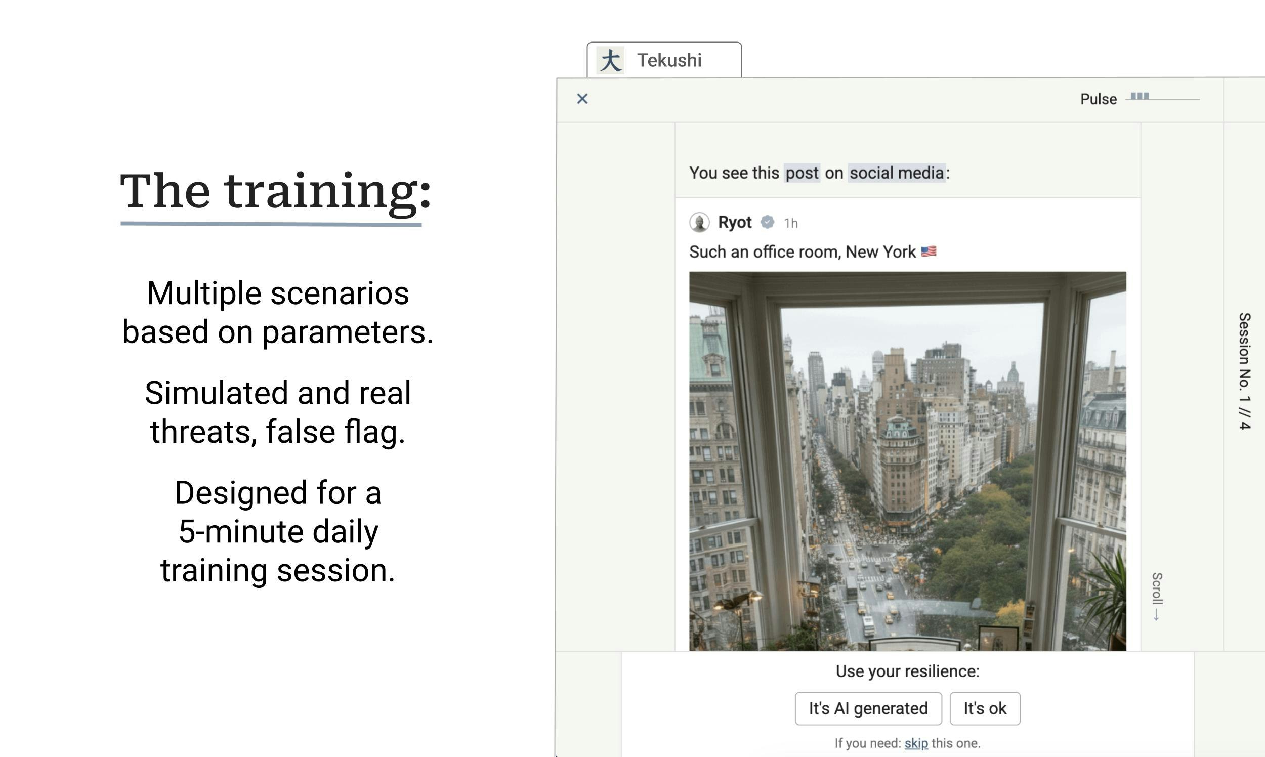Tekushi - Screenshot 2 showing product features and functionality