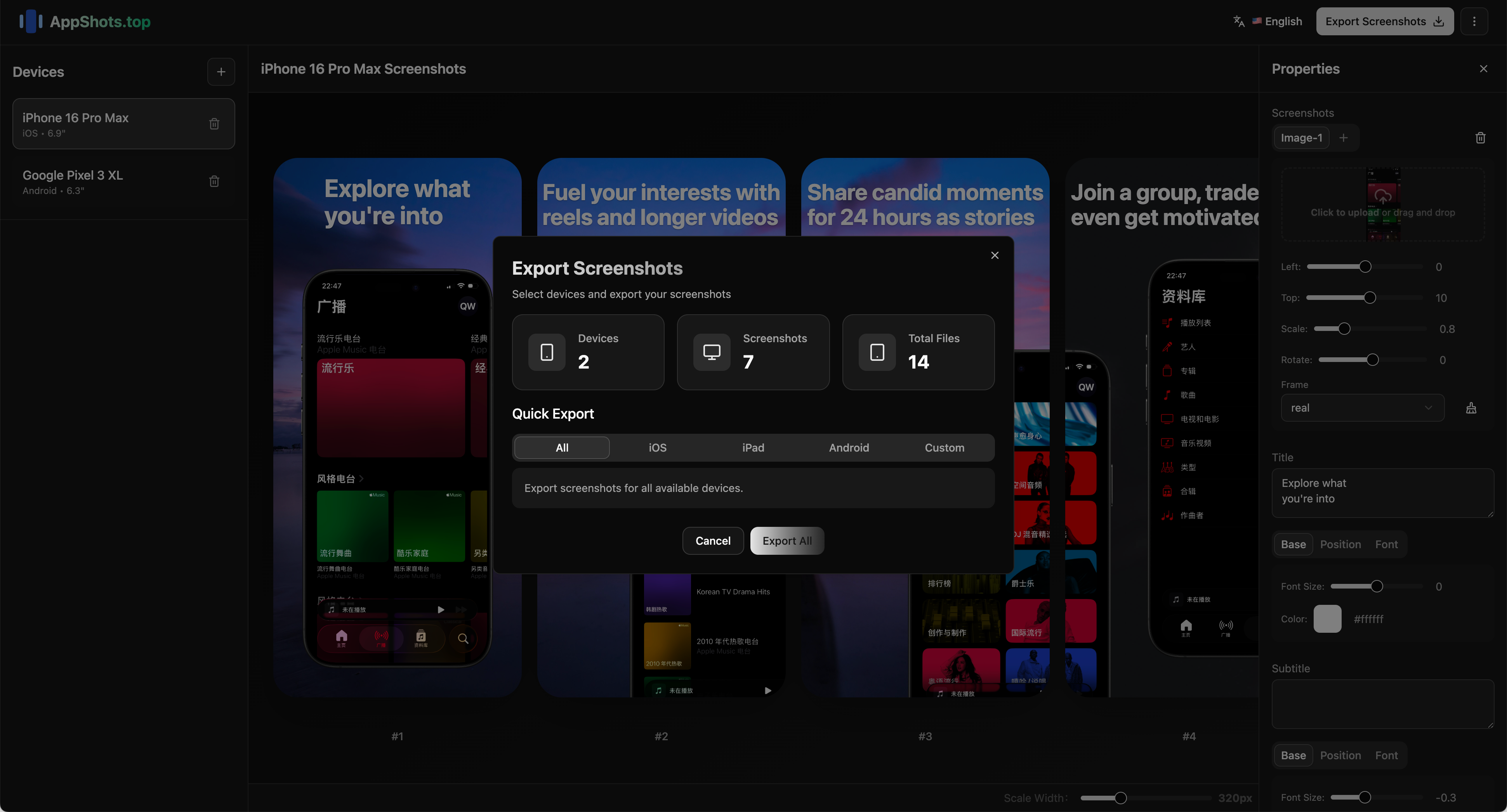 Scatti di app top - Generatore di screenshot con un clic e un generatore di screenshot di Google Play media 2