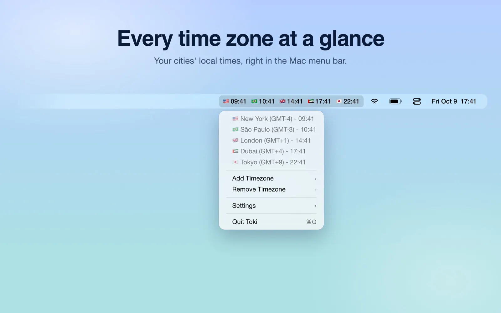 Toki: World Clock & Time Zones gallery image