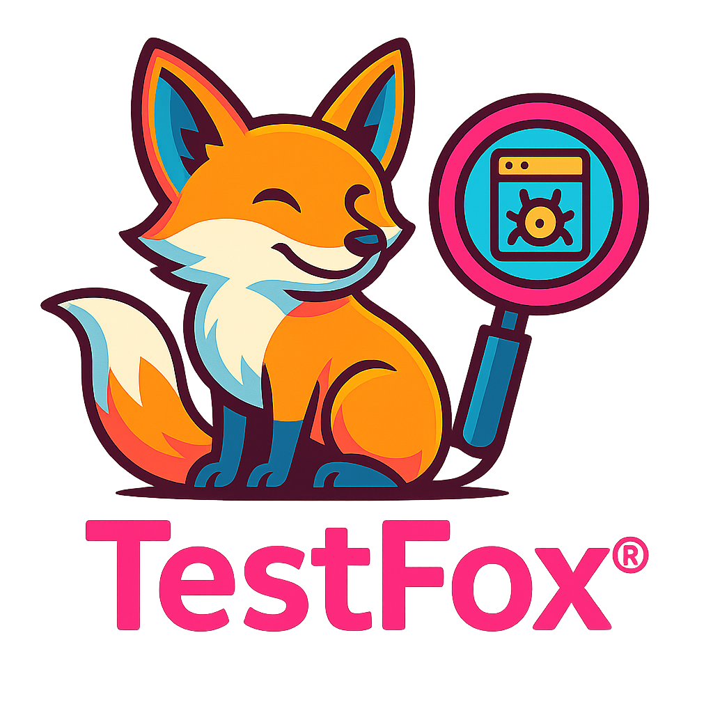 TestFox - The Final Quality Gate ! - Product Hunt launch logo and brand identity