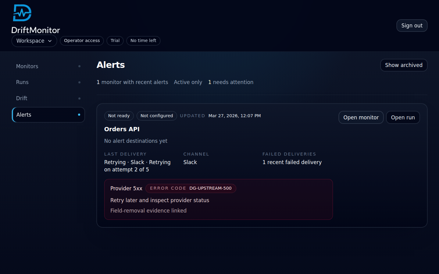 DriftMonitor gallery image