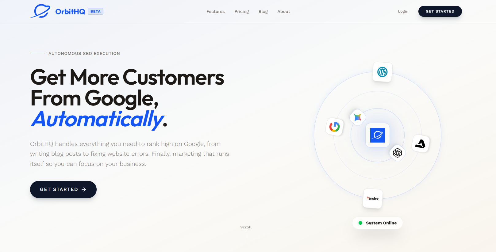 OrbitHQ - Main product screenshot demonstrating key features and user interface