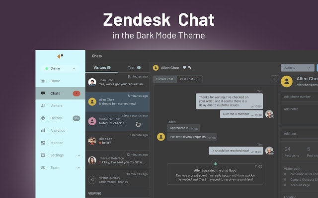 Zendesk Dark Mode Theme gallery image