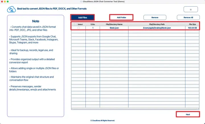 CloudXena JSON Converter Tool gallery image