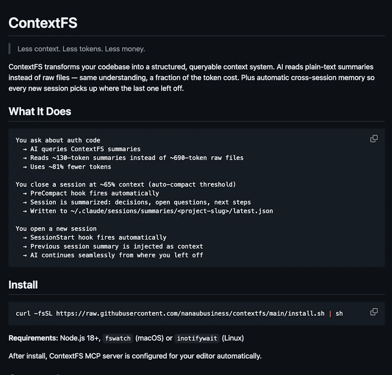 ContextFS screenshot 1