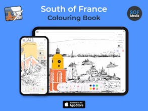 South of France Colouring Book App gallery image