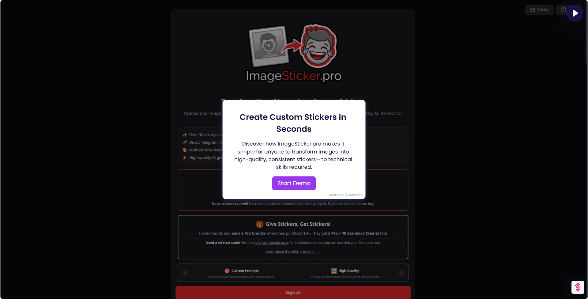 ImageSticker.pro - Screenshot 4 showing product features and functionality