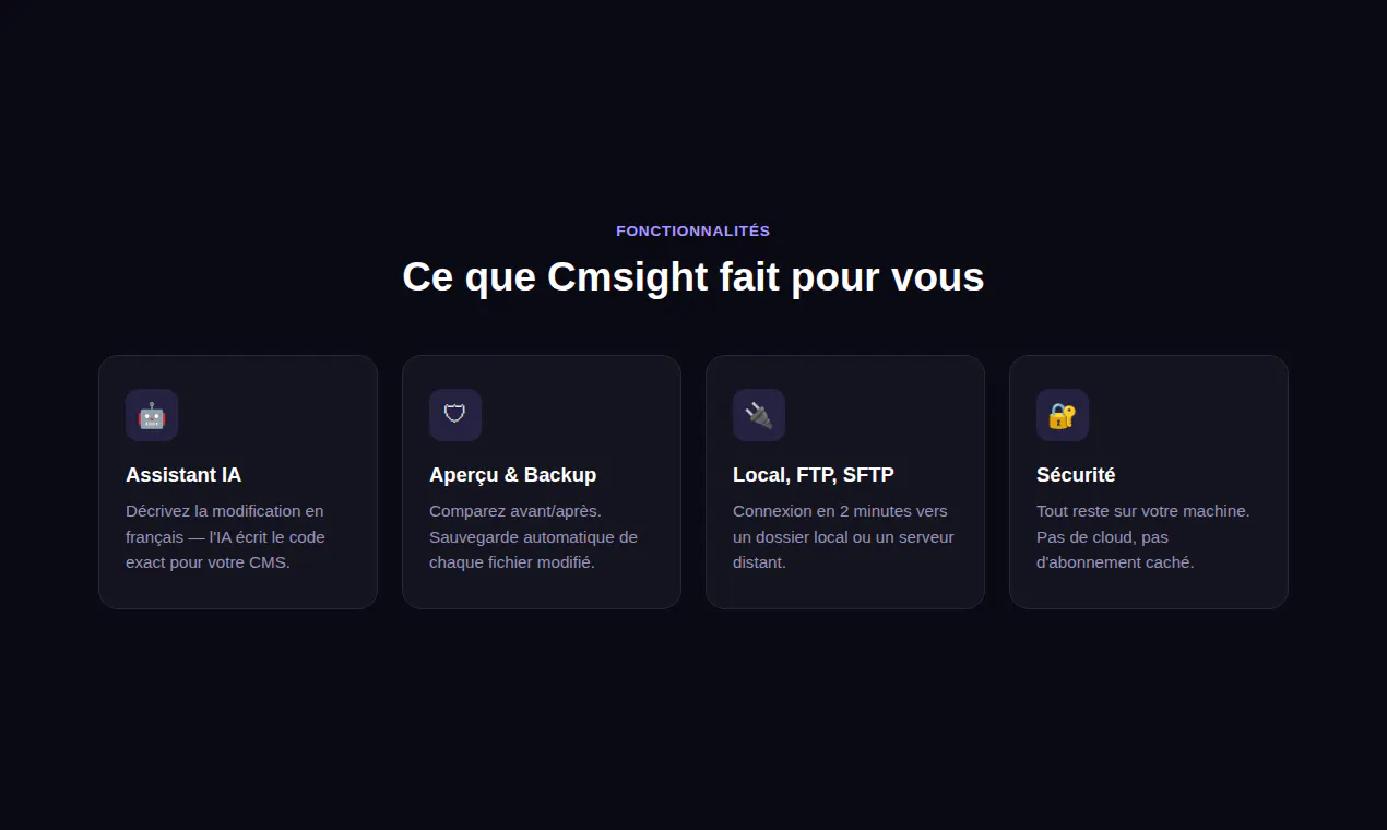 Cmsight — edit WordPress & more with AI 截图 3