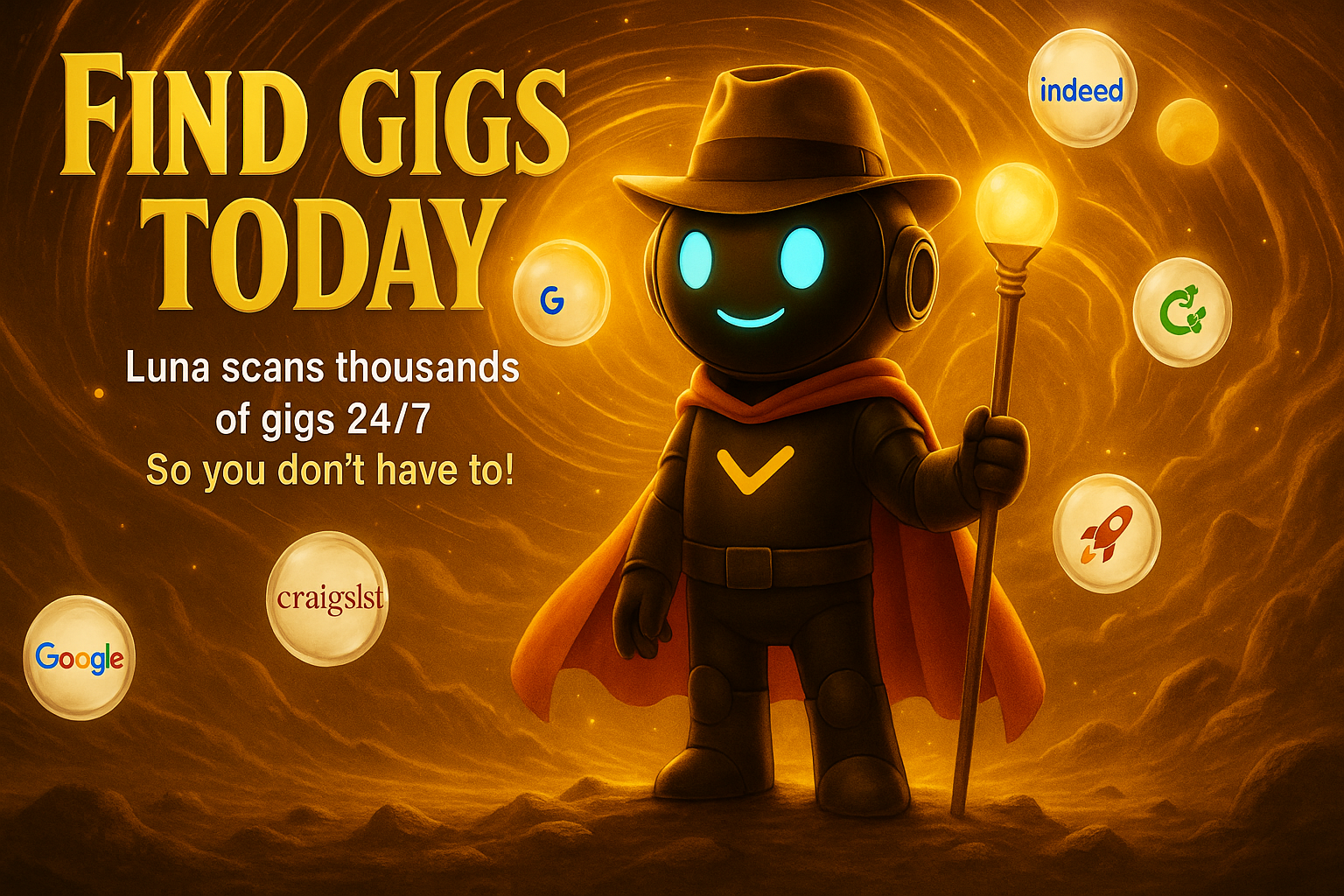 Mídia 1 de Lua: Ai Gig & Job Localizador
