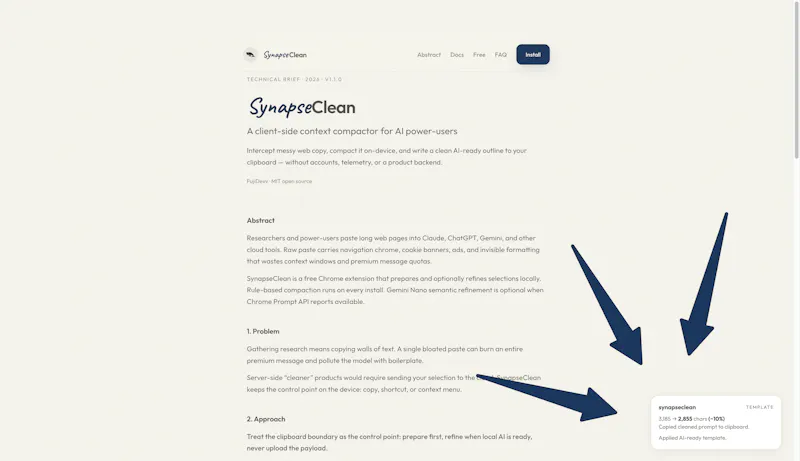 SynapseClean screenshot 2