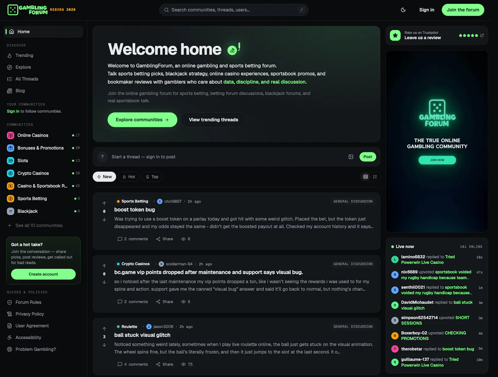 Gambling Forum screenshot 1
