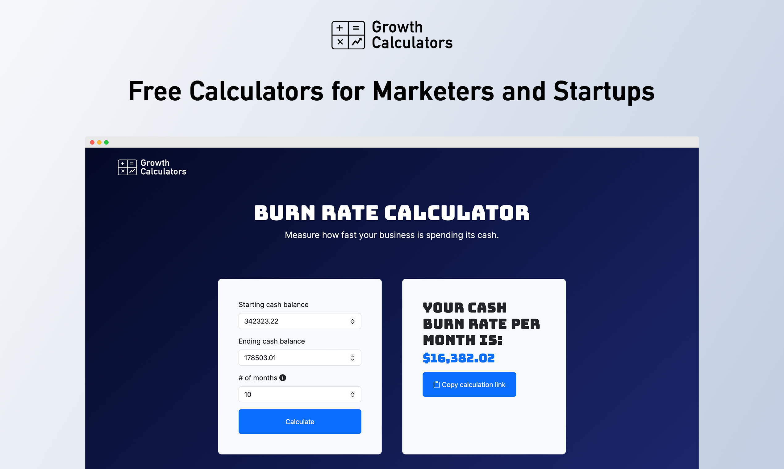 Calcolatori di crescita - 20 calcolatori gratuiti per esperti di marketing e startup media 1