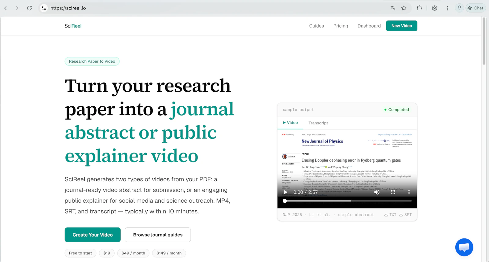 SciReel screenshot 2