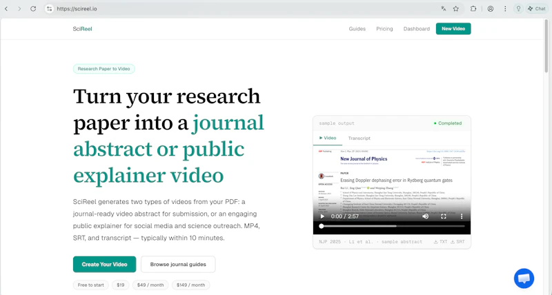 SciReel screenshot 2