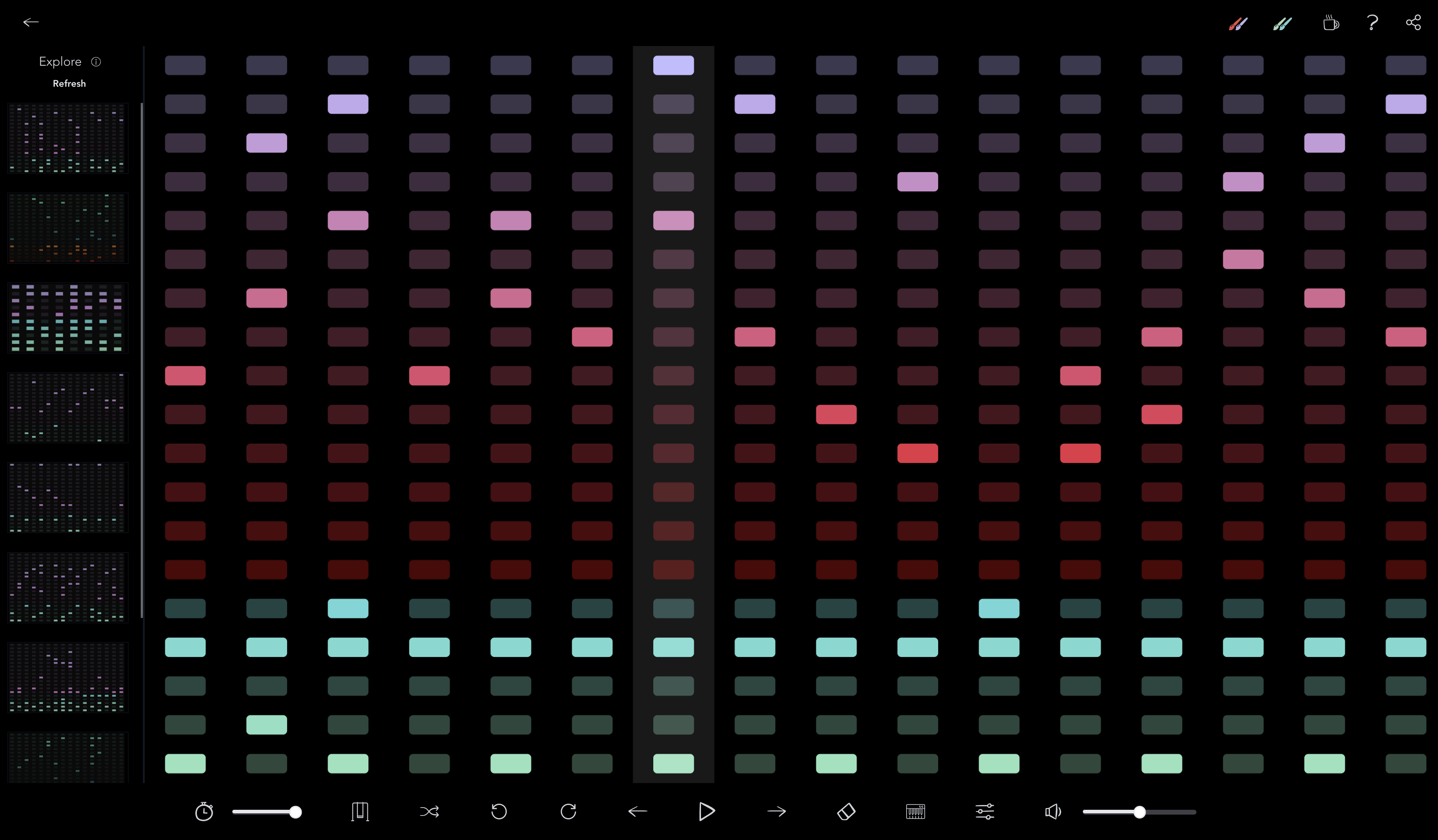 ArtBeats - エントリーの障壁を持たないように構築されたシンプルな音楽シーケンサーメディア3