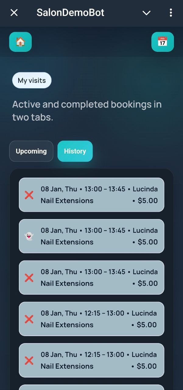 SalonBot — Telegram Booking System gallery image