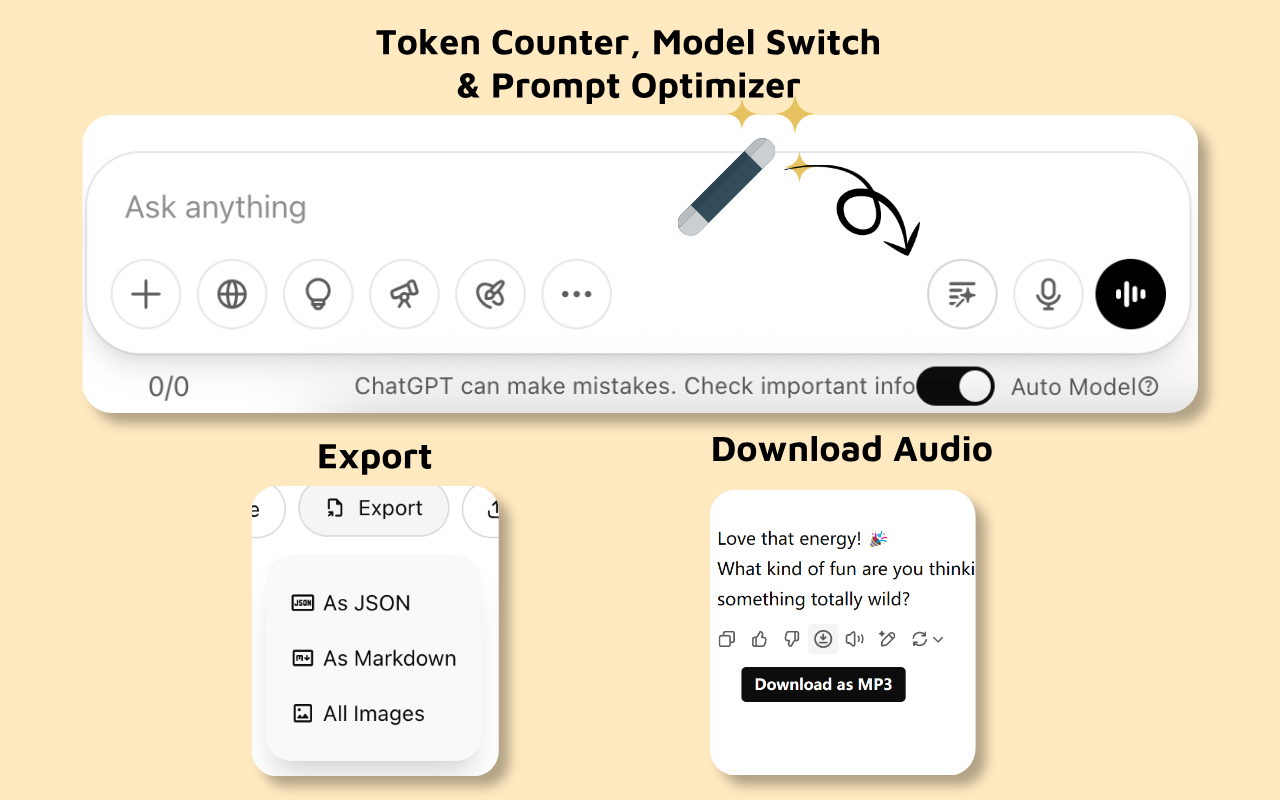 CHATGPT MODS - सुपर बूस्टिंग टूल - फ़ोल्डर ट्री, प्रॉम्प्ट स्टोर, प्रॉम्प्ट चेन, प्रॉम्प्ट ऑप्टिमाइज़ेशन मीडिया 4