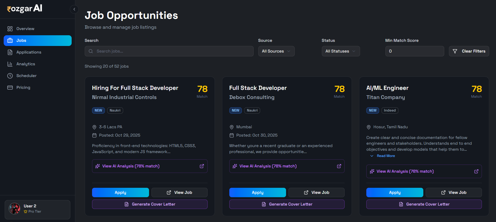 Rozgar AI - Screenshot 4 showing product features and functionality
