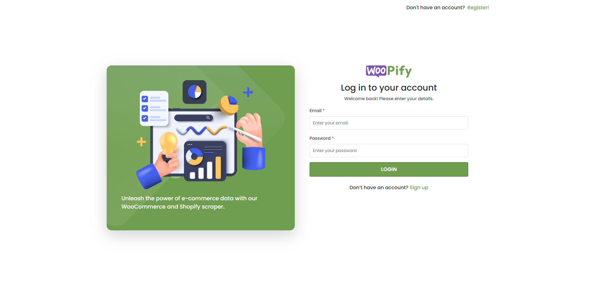 وسائط تطبيق woopify - استخراج أي بيانات WooCommerce أو Shopify في ثوانٍ 2