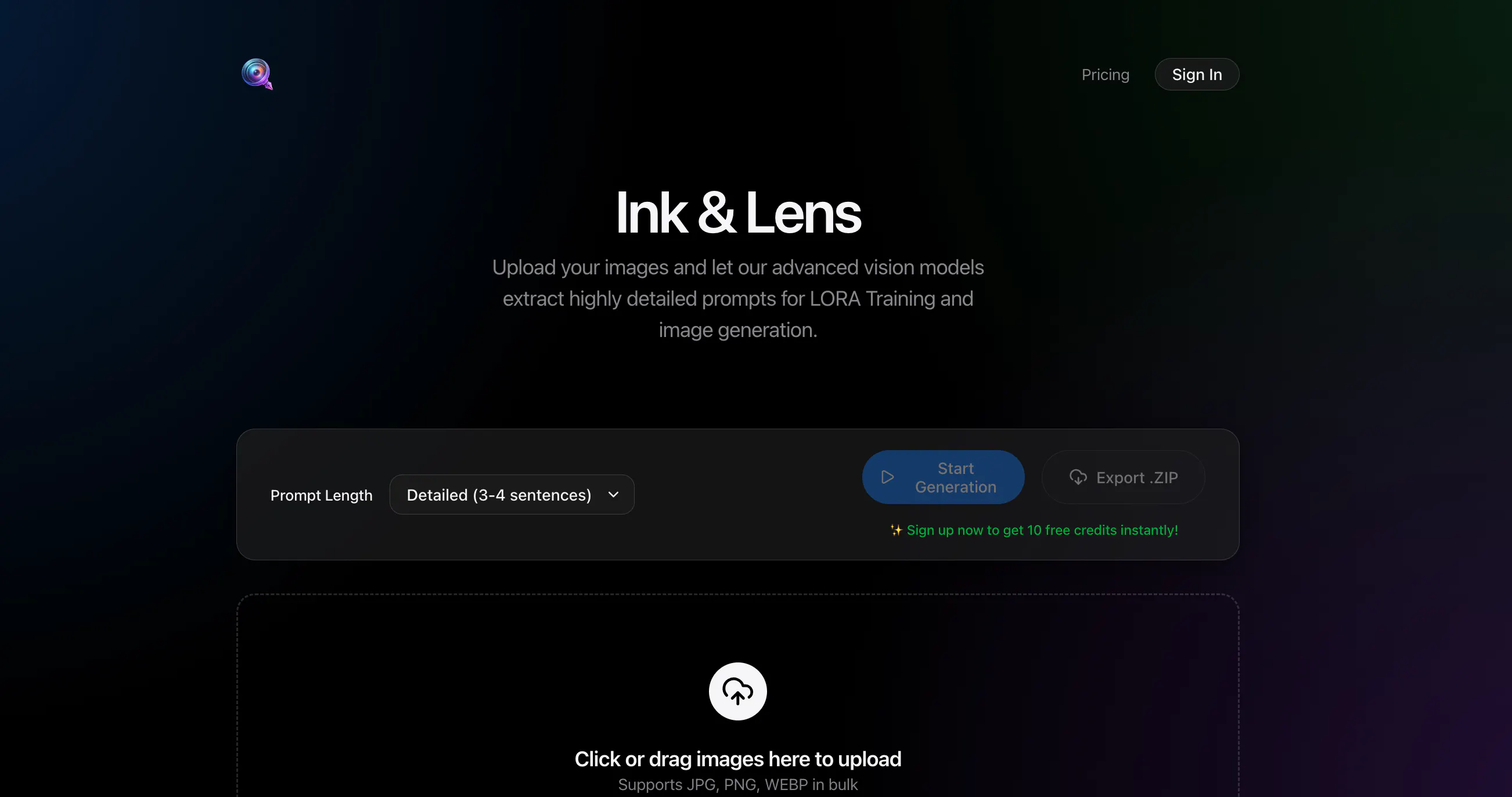 Ink and Lens 제품 배너