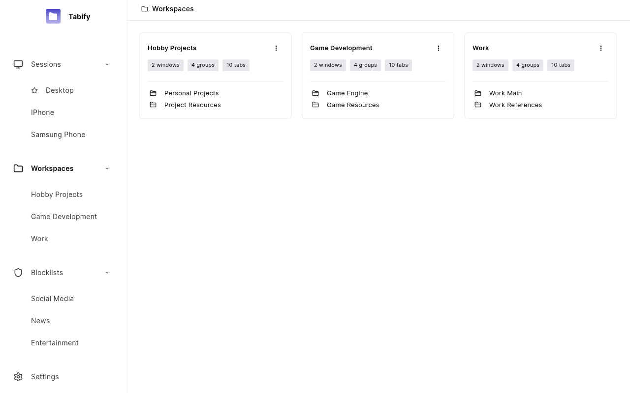 Tabify gallery image