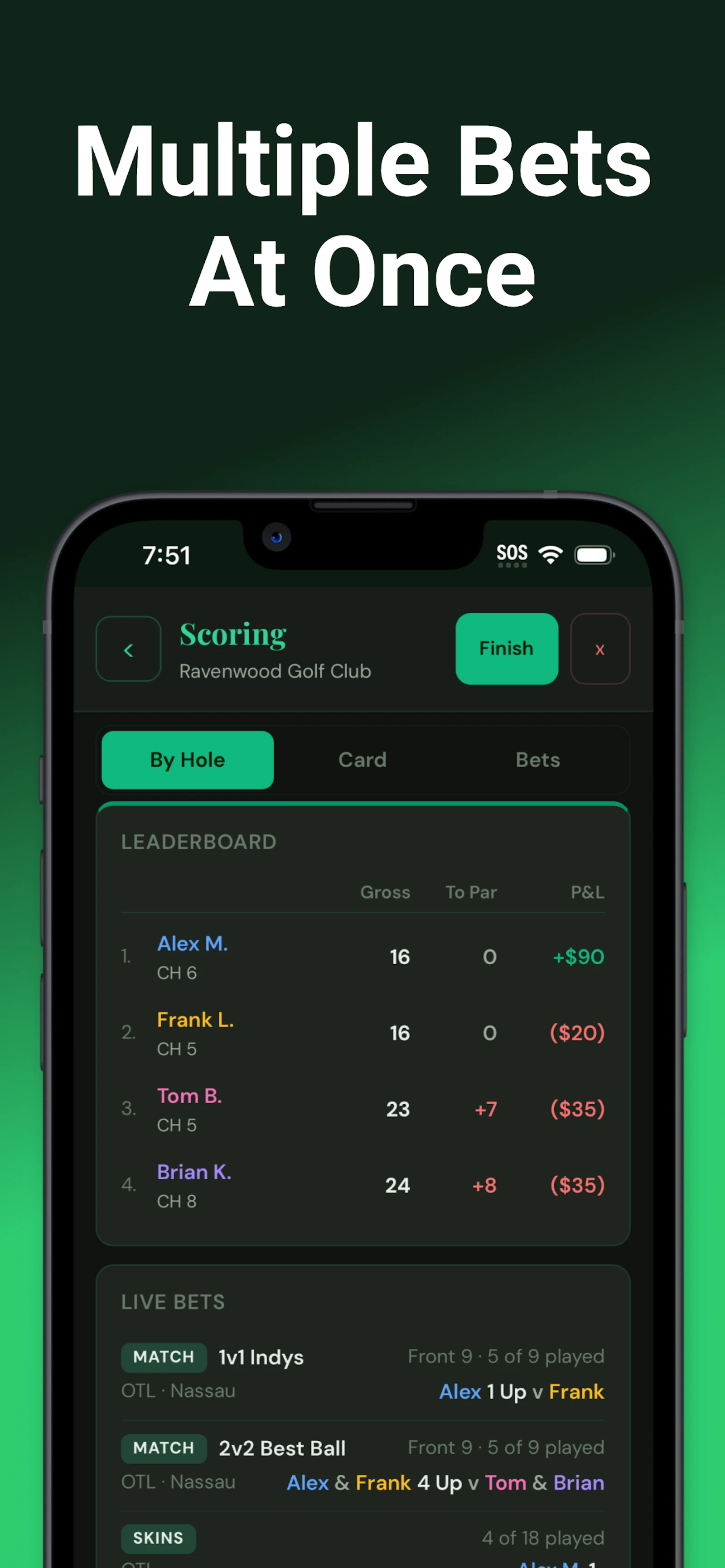 Settle Up Golf screenshot 2