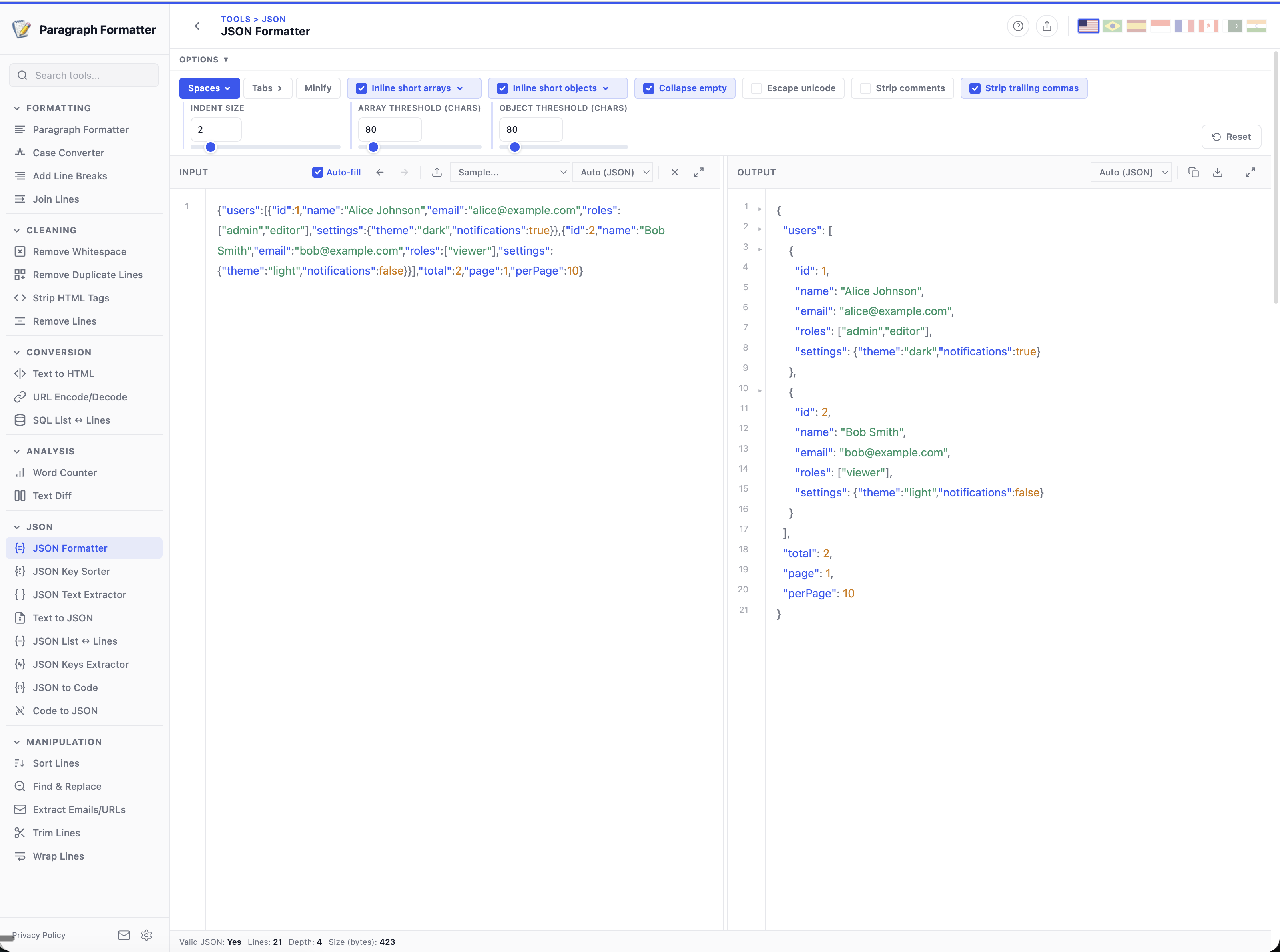 Super JSON Formatter gallery image
