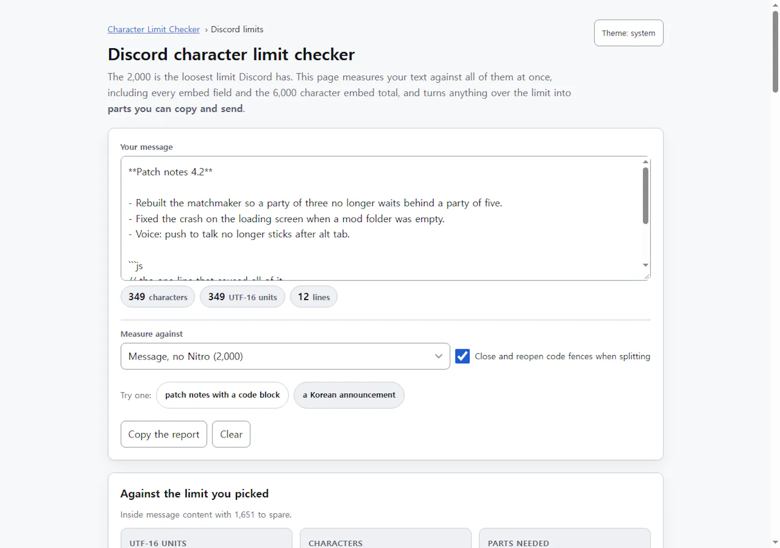 Character Limit Checker screenshot 1