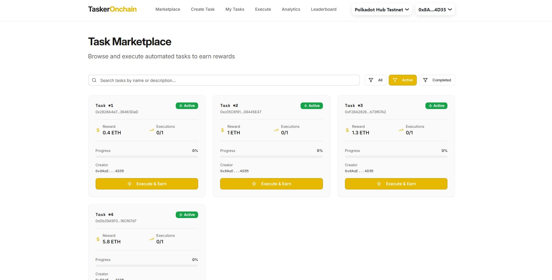 TaskerOnchain gallery image