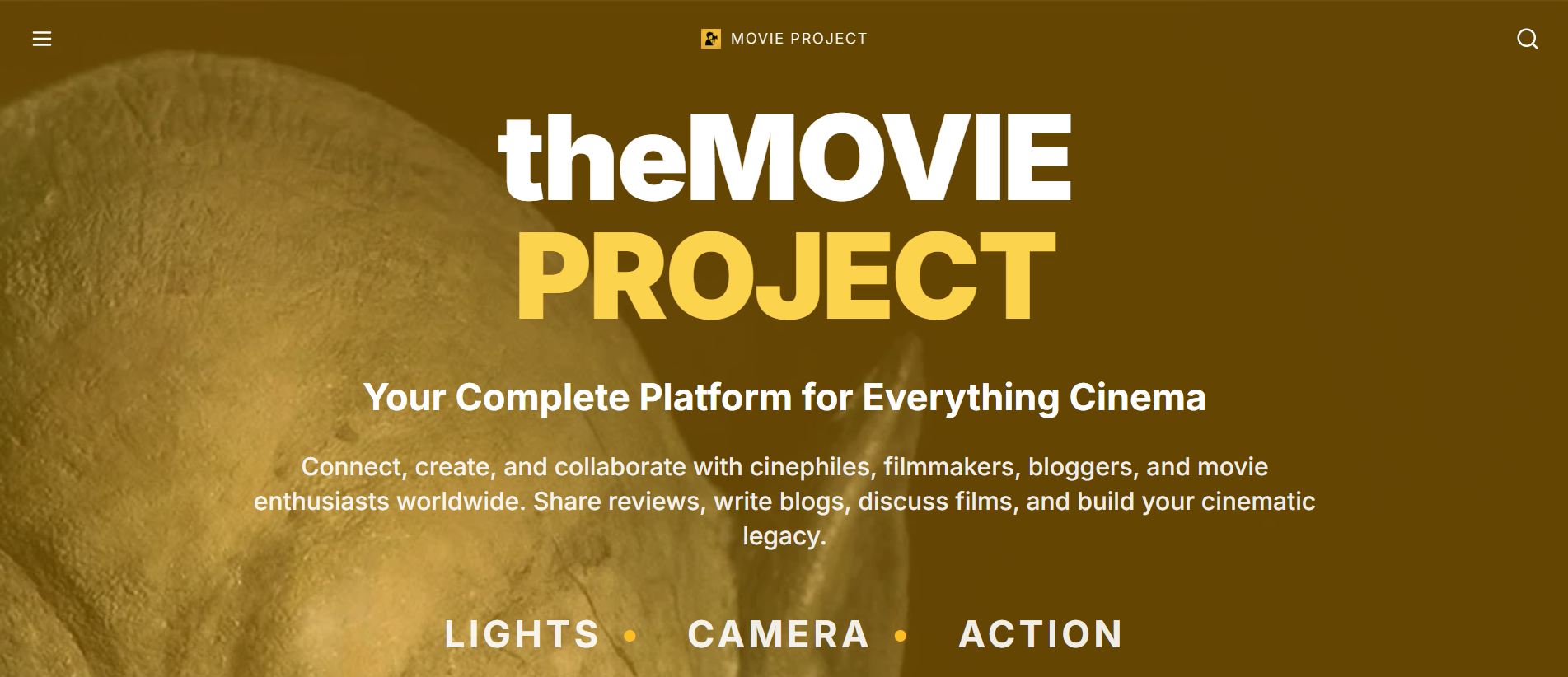 TheMOVIEPROJECT - Main product screenshot demonstrating key features and user interface