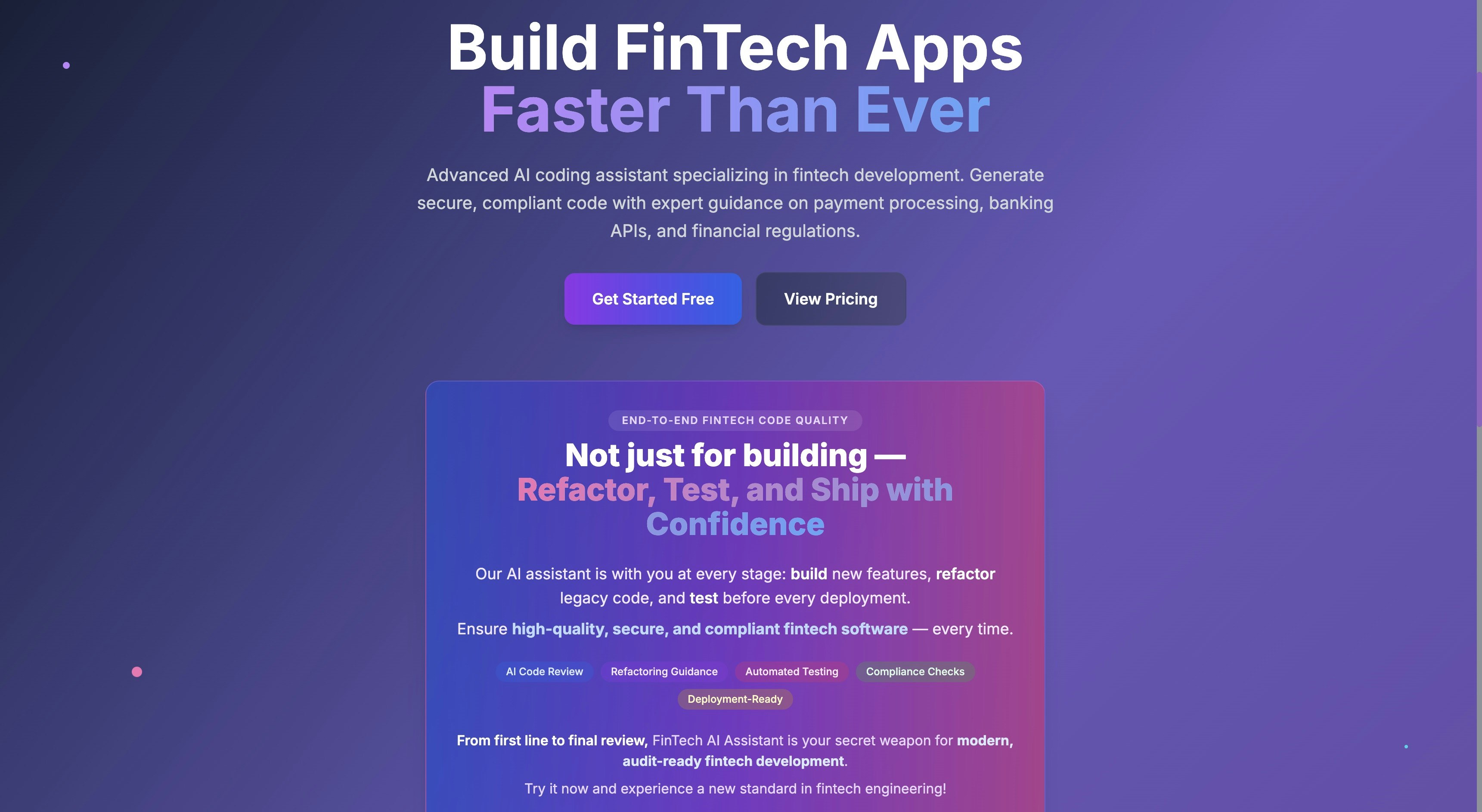 Fintechcopilot.ai - 人工智能驅動的編碼助手，實現合規、安全的金融科技 media 2