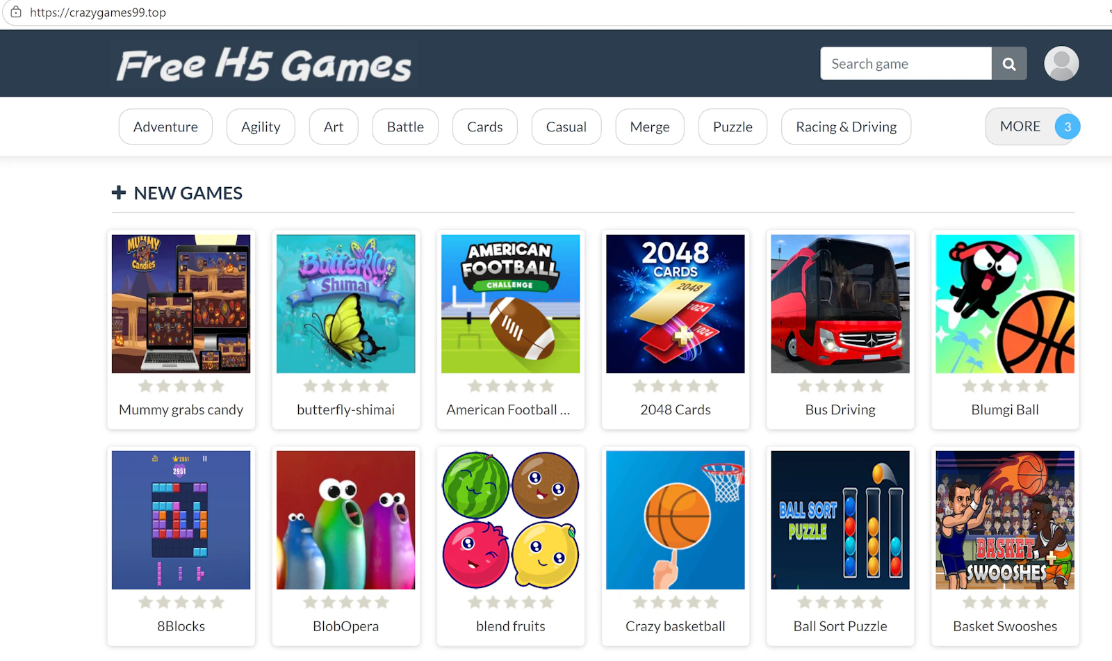 Play Free HTML5 Games Online Instantly screenshot 1