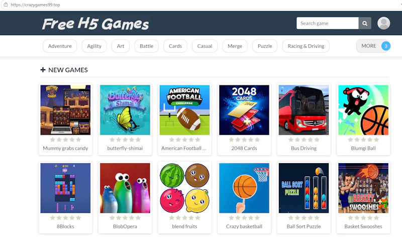 Play Free HTML5 Games Online Instantly screenshot 1
