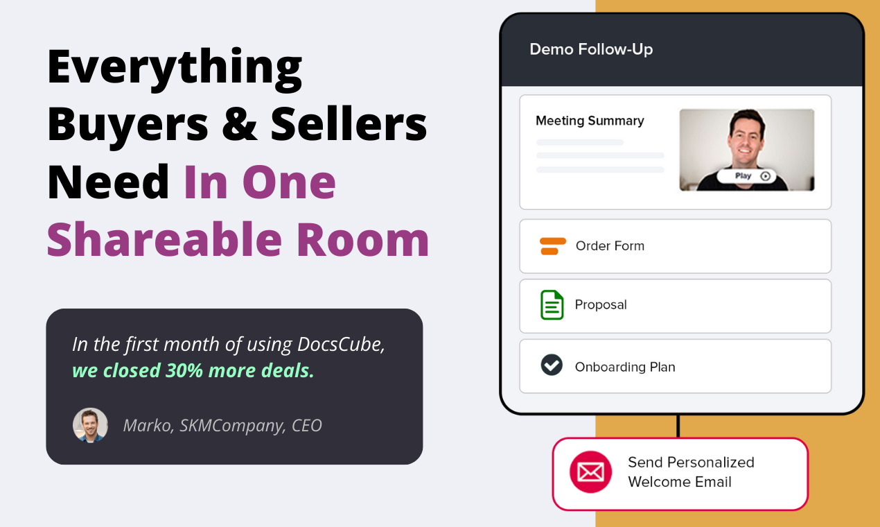 startuptile DocsCube 2.0-Sign more deals faster with B2B Deal Rooms