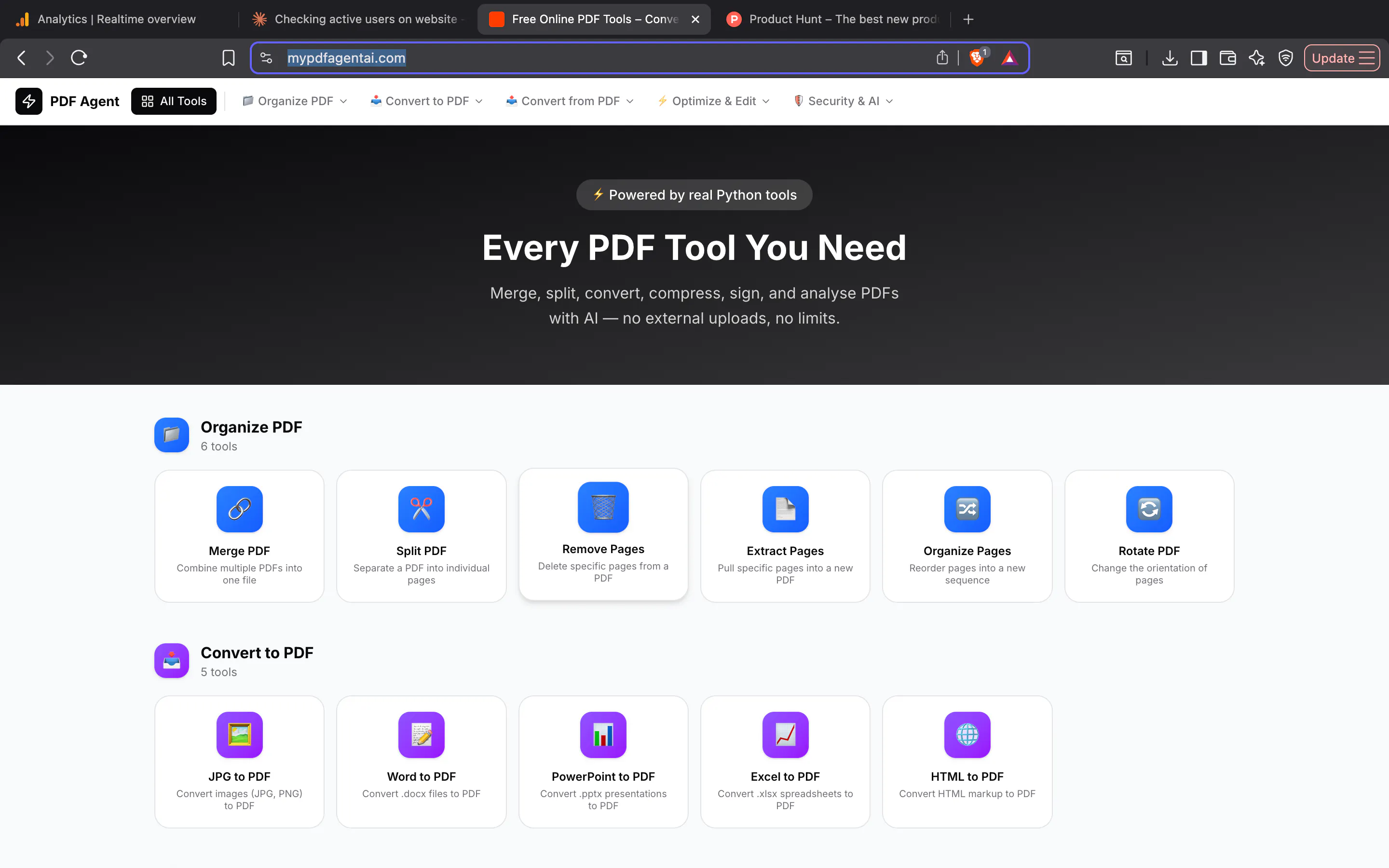 PDF Agent 제품 배너