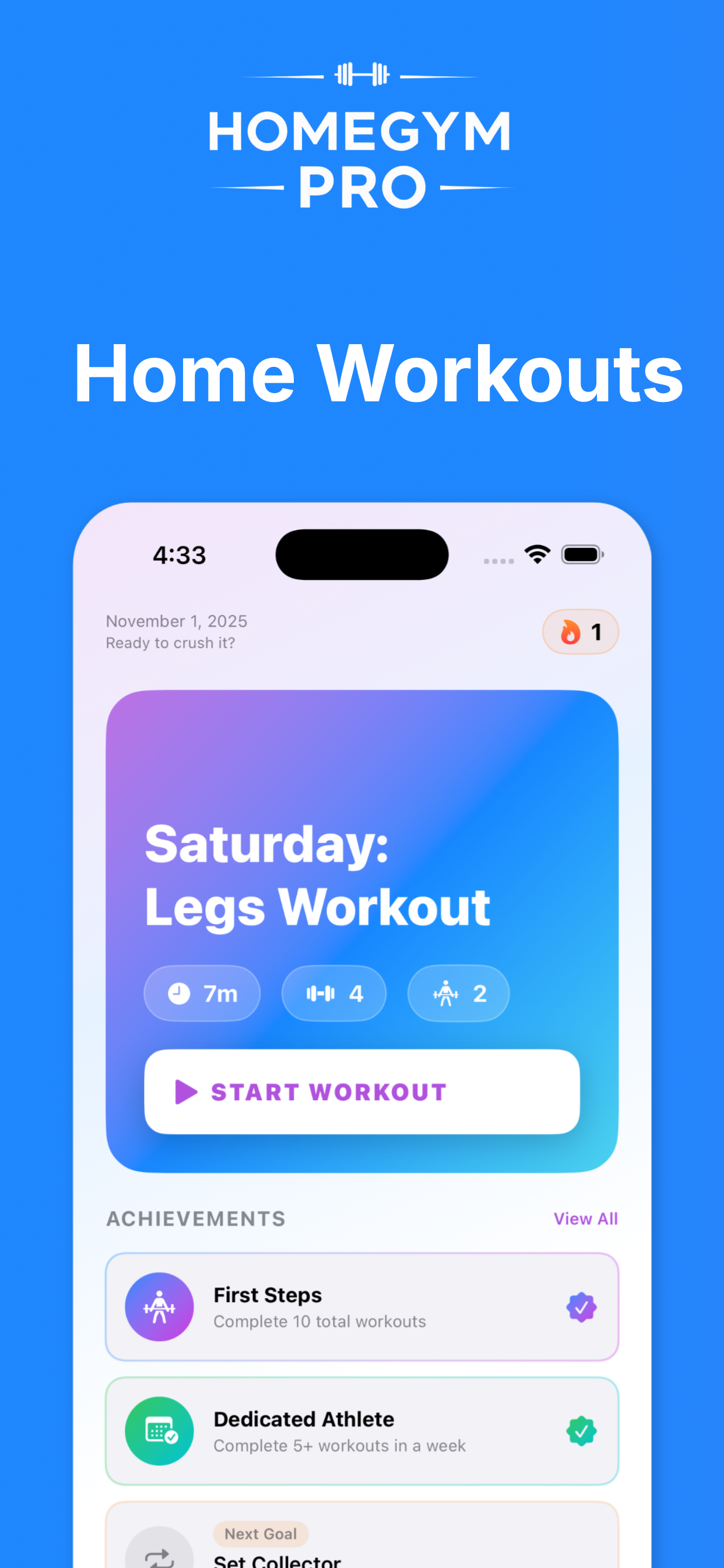 Gain - AI-Powered Home Workout Planner - Screenshot 5 showing product features and functionality