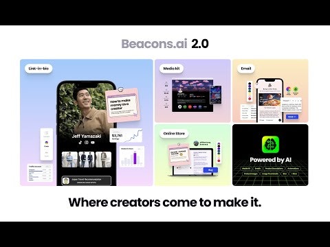 startuptile Beacons AI 2.0-Beyond link in bio: full stack platform for content creators