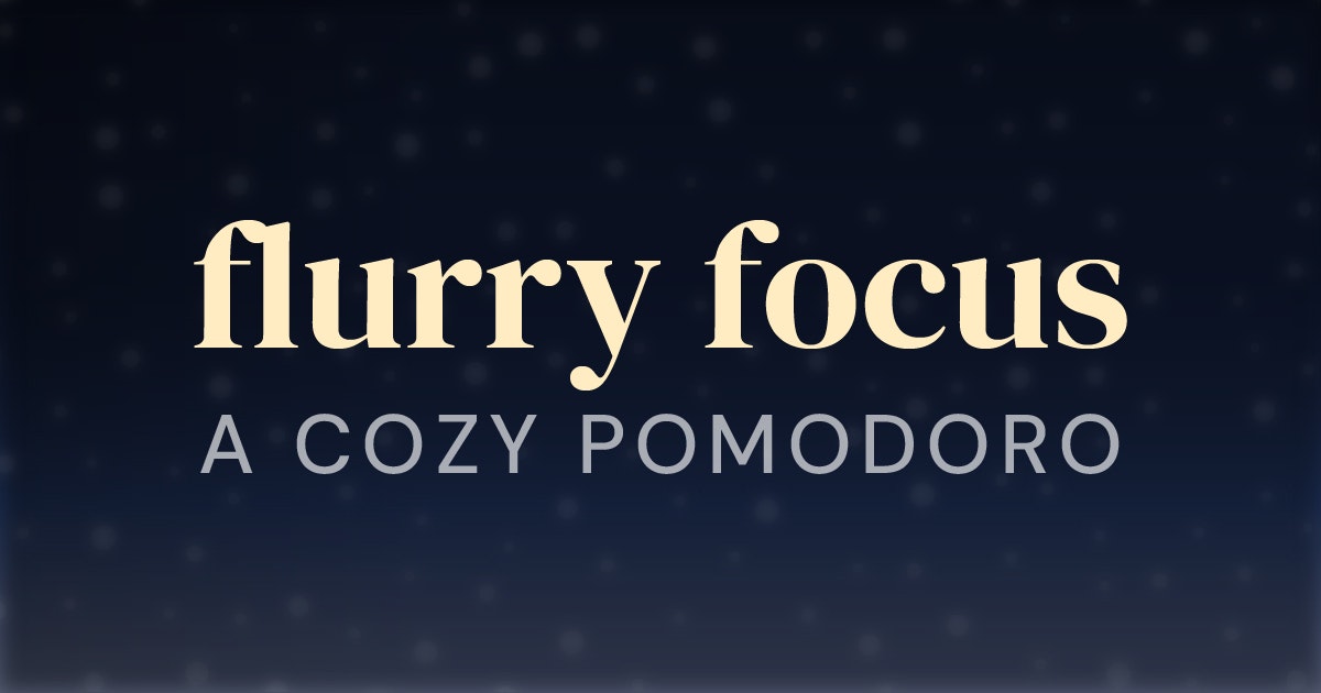 Flurry Focus - Main product screenshot demonstrating key features and user interface